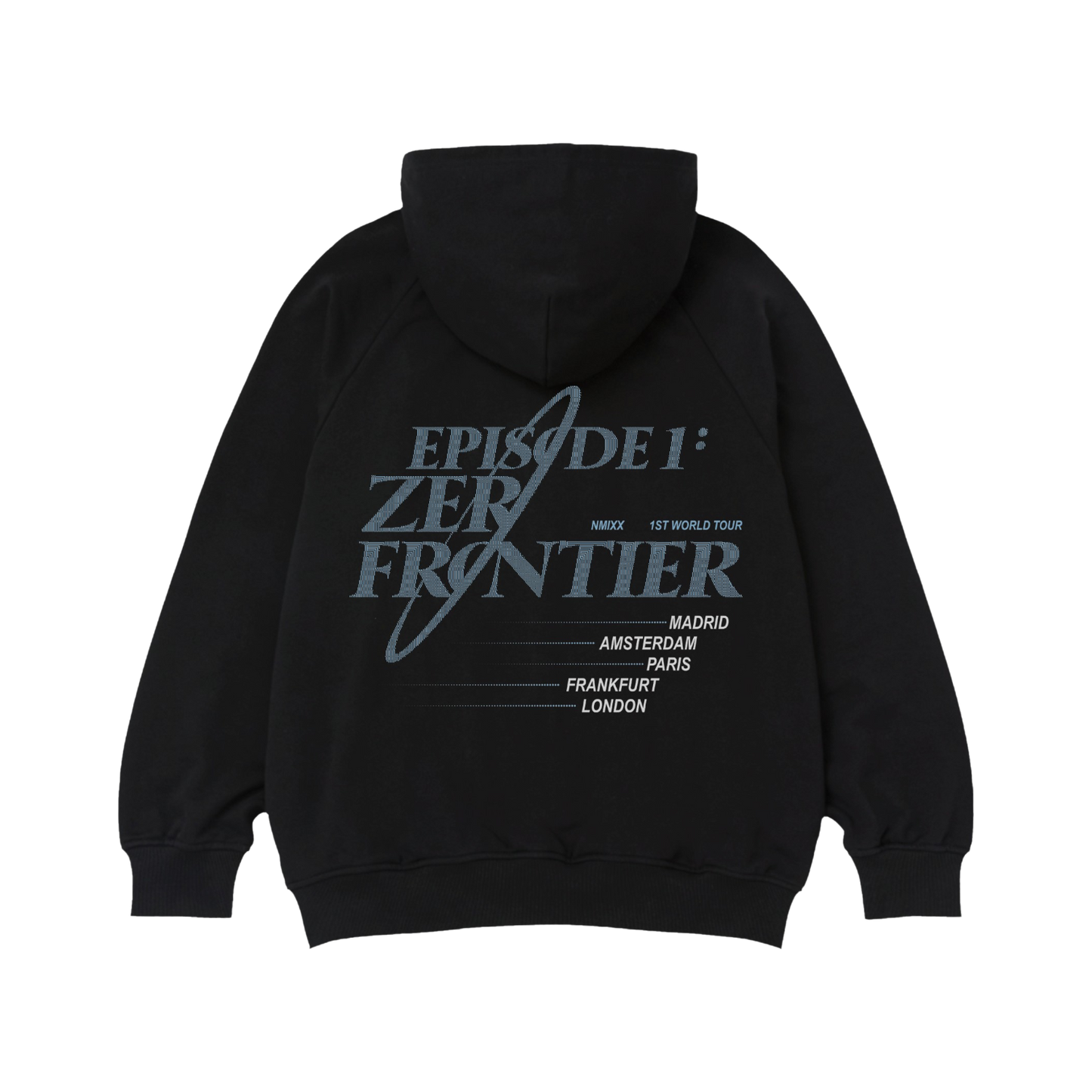 BLACK HOOD ZIP-UP
