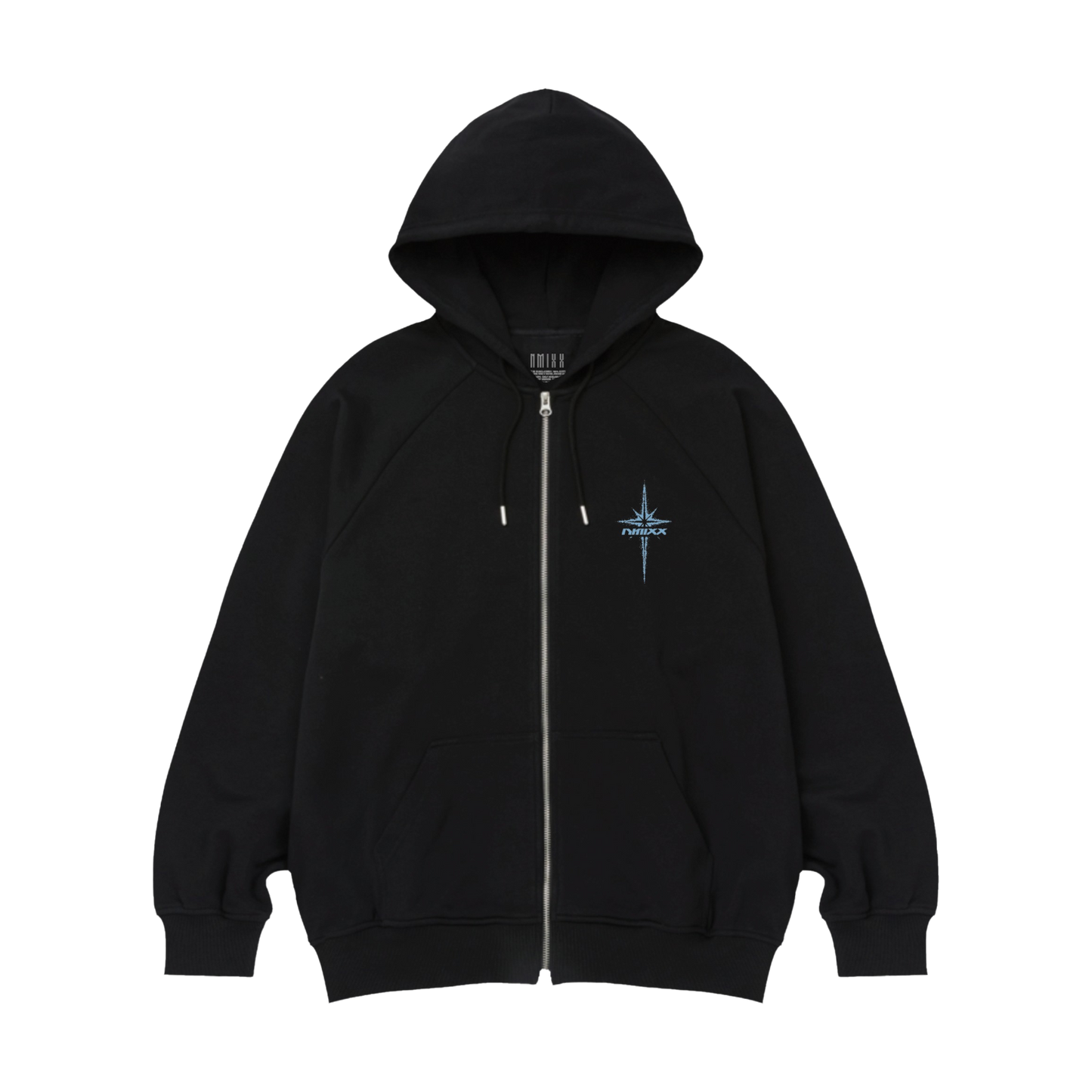 BLACK HOOD ZIP-UP